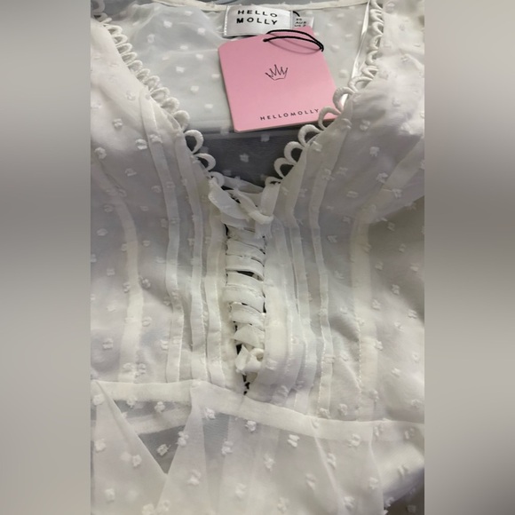 NWT - Hello Molly All That I Need Blouse in White - Size XS (US 2) - Picture 7 of 7